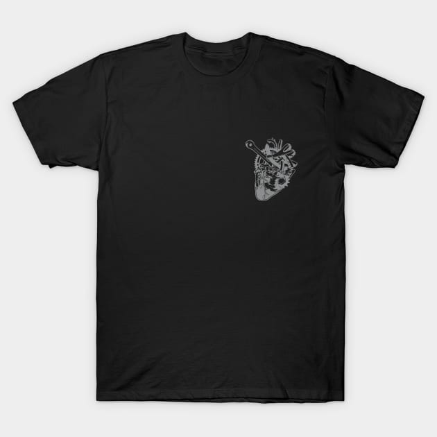 A Biker's Heart T-Shirt by Aine Creative Designs